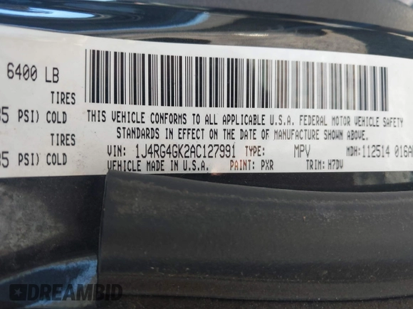 2010 Jeep Commander Sport with VIN 1J4RG4GK2AC127991, listed as a IAAI auction lot 42515030 with 191,023 mi miles and . Bid and sale history available at DreamBid. Image 9.