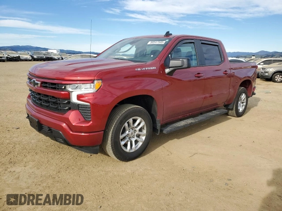 2024 Chevrolet Silverado 1500 RST with VIN 3GCPDEEK1RG266145, listed as a Copart auction lot 88547595 with 14,005 mi miles and Salvage Title. Bid and sale history available at carsss.com. Image 1.