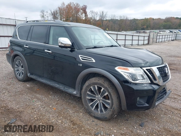 2020 Nissan Armada SV with VIN JN8AY2ND3LX016455, listed as a IAAI auction lot 41015514 with 109,562 mi miles. Bid and sale history available at carsss.com. Image 1.