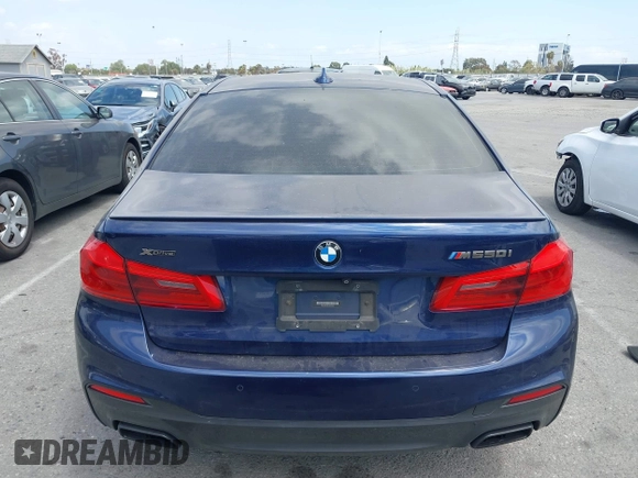 2018 BMW 5 Series M550i xDrive with VIN WBAJB9C59JB049436, listed as a IAAI auction lot 42126762 with 126,684 mi miles and . Bid and sale history available at DreamBid. Image 17.