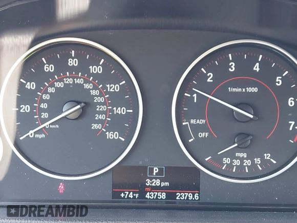 2016 BMW 3 Series 328i with VIN WBA8E9G51GNU28292, listed as a IAAI auction lot 42076233 with 43,758 mi miles. Bid and sale history available at carsss.com. Image 7.