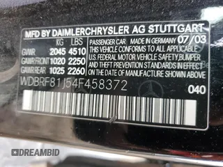 2004 Mercedes-Benz C 240 with VIN WDBRF81J54F458372, listed as a Copart auction lot 49205505 with 200,240 mi miles and Non repairable. Bid and sale history available at DreamBid. Image 12.