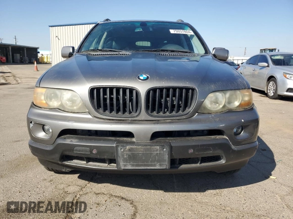2005 BMW X5 3.0i with VIN 5UXFA13595LY02037, listed as a Copart auction lot 75937804 with 194,485 mi miles and Salvage Title. Bid and sale history available at carsss.com. Image 5.