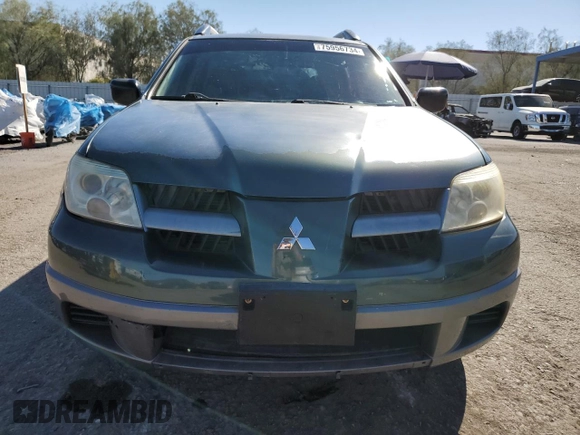 2006 Mitsubishi Outlander LS with VIN JA4LX31F26U011557, listed as a Copart auction lot 75956734 with 160,680 mi miles and Salvage Title. Bid and sale history available at carsss.com. Image 5.