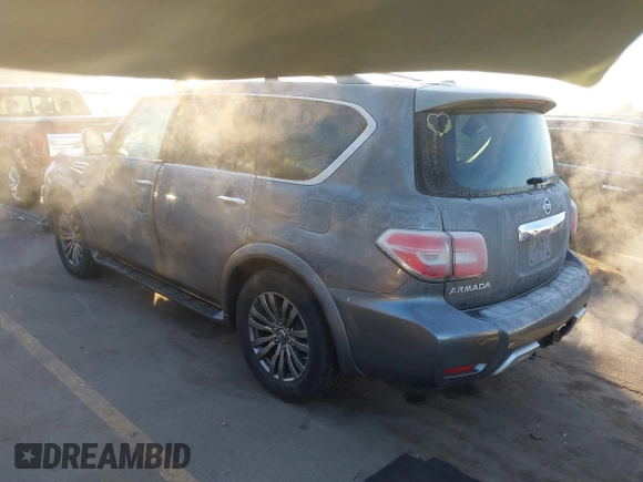2018 Nissan Armada Platinum with VIN JN8AY2NE7J9733788, listed as a IAAI auction lot 40977705 with 62,901 mi miles. Bid and sale history available at carsss.com. Image 3.