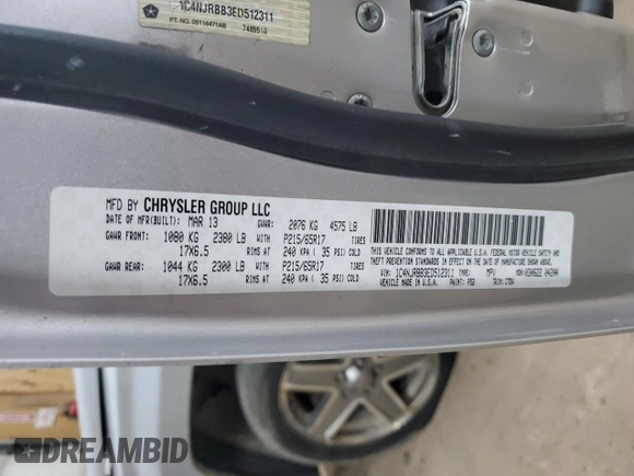 2014 Jeep Patriot Sport with VIN 1C4NJRBB3ED512311, listed as a Copart auction lot 70363524 with 113,921 mi miles and Salvage Title. Bid and sale history available at DreamBid. Image 15.