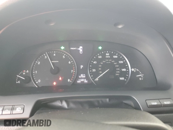 2015 Lexus LS 460 with VIN JTHBL5EF1F5135587, listed as a Copart auction lot 58524395 with 116,816 mi miles and Salvage title. Bid and sale history available at DreamBid. Image 9.