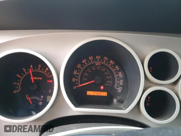 2007 Toyota Tundra SR5 with VIN 5TBEV54197S468297, listed as a Copart auction lot 69518634 with 246,877 mi miles and Salvage Title. Bid and sale history available at carsss.com. Image 9.