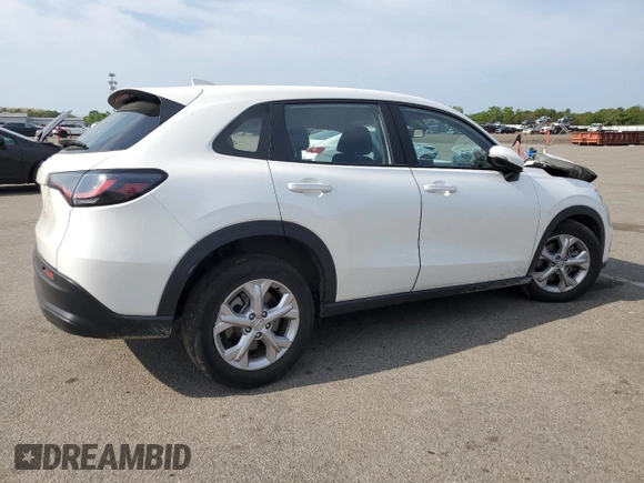 2023 Honda HR-V LX with VIN 3CZRZ2H31PM749026, listed as a Copart auction lot 59519705 with 22,810 mi miles and Salvage title. Bid and sale history available at DreamBid. Image 3.