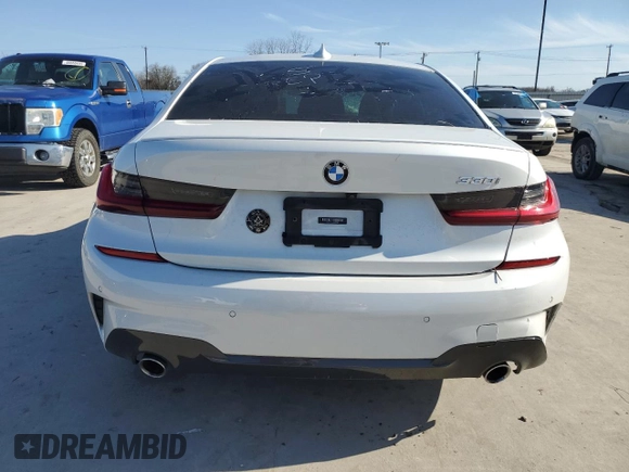 2022 BMW 3 Series 330i with VIN 3MW5R1J06N8C23668, listed as a Copart auction lot 47164585 with 0 mi miles and Salvage Title. Bid and sale history available at carsss.com. Image 6.