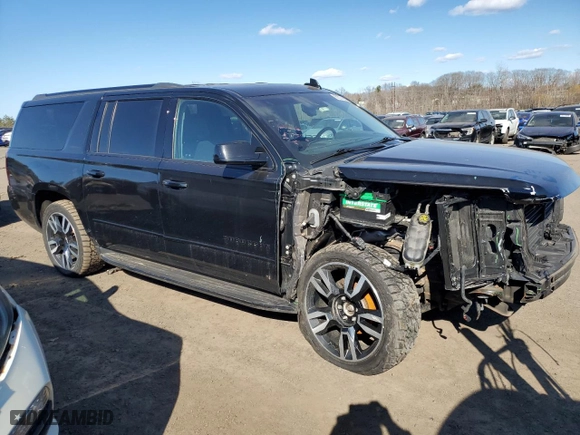2020 Chevrolet Suburban Premier with VIN 1GNSKJKJ3LR221968, listed as a Copart auction lot 50227105 with 82,539 mi miles and Salvage Title. Bid and sale history available at carsss.com. Image 4.
