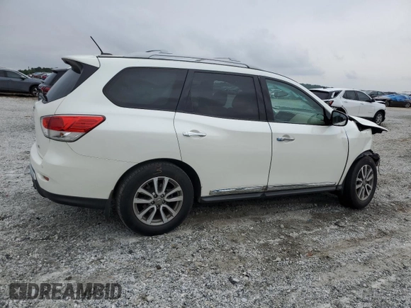 2015 Nissan Pathfinder SL with VIN 5N1AR2MN2FC677002, listed as a Copart auction lot 55322355 with Not provided miles and Salvage title. Bid and sale history available at DreamBid. Image 3.