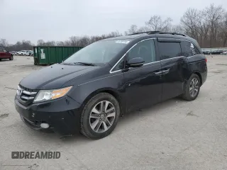 2015 Honda Odyssey Touring Elite with VIN 5FNRL5H97FB112237, listed as a Copart auction lot 44789195 with 152,165 mi miles and Salvage Title. Bid and sale history available at DreamBid. Image 1.