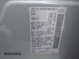 2023 Nissan Murano SV z VIN 5N1AZ2BS2PC106569, wystawiony jako IAAI lot #41506051 z przebiegiem 11 926 mil mil oraz . Historia ofert i sprzedaży dostępna na DreamBid. Obrazek 9.