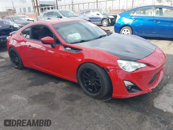 2016 Scion FR-S with VIN JF1ZNAA11G9709120, listed as a IAAI auction lot 41361502 with 74,281 mi miles. Bid and sale history available at carsss.com. Image 1.