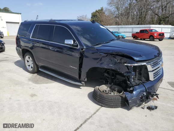 2017 Chevrolet Tahoe Premier with VIN 1GNSCCKC9HR335460, listed as a Copart auction lot 47653205 with 100,743 mi miles and Salvage Title. Bid and sale history available at carsss.com. Image 4.