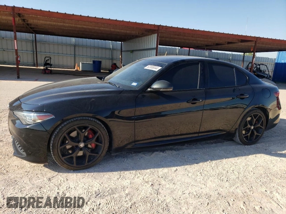 2019 Alfa Romeo Giulia Ti Sport with VIN ZARFAMBNXK7618191, listed as a Copart auction lot 62888044 with 49,506 mi miles and Clean Title. Bid and sale history available at carsss.com. Image 1.