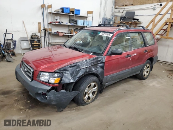 2003 Subaru Forester X with VIN JF1SG63633H753783, listed as a Copart auction lot 46995595 with 171,754 mi miles and Non Repairable. Bid and sale history available at carsss.com. Image 1.