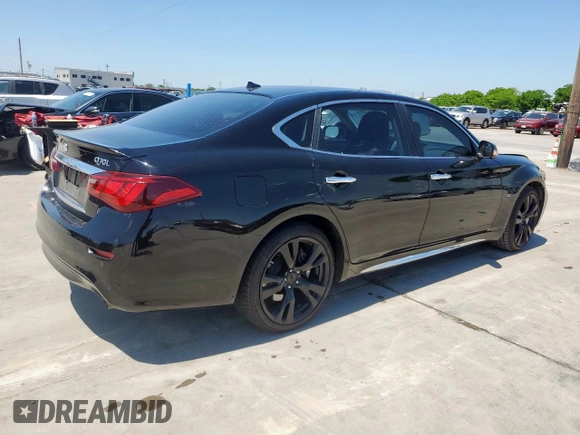 2015 Infiniti Q70 z VIN JN1BY1PP7FM601954, wystawiony jako Copart lot #54138735 z przebiegiem 118 017 mil mil oraz Czysty tytuł • Clean title. Historia ofert i sprzedaży dostępna na DreamBid. Obrazek 3.