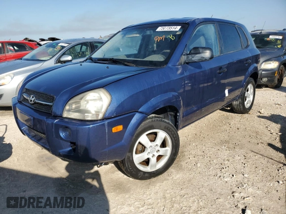 2008 Hyundai Tucson GLS with VIN KM8JM12B48U755567, listed as a Copart auction lot 75073514 with 0 mi miles and Non Repairable. Bid and sale history available at carsss.com. Image 1.