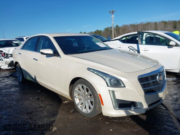 2014 Cadillac CTS Sedan RWD with VIN 1G6AP5SX3E0130274, listed as a IAAI auction lot 41293553 with 138,524 mi miles. Bid and sale history available at carsss.com. Image 1.