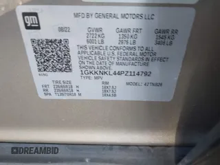 2023 GMC Acadia SLE z VIN 1GKKNKL44PZ114792, wystawiony jako IAAI lot #41395062 z przebiegiem 30 338 mil mil oraz . Historia ofert i sprzedaży dostępna na DreamBid. Obrazek 9.