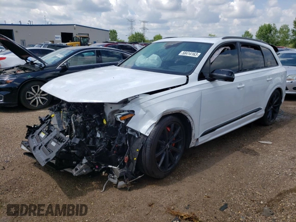 2021 Audi SQ7 Prestige z VIN WA1VWBF79MD000480, wystawiony jako Copart lot #58414163 z przebiegiem 23 238 mil mil oraz . Historia ofert i sprzedaży dostępna na DreamBid. Obrazek 1.