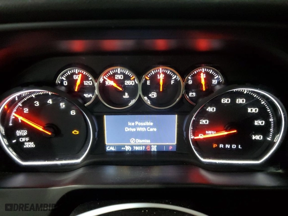 2019 Chevrolet Silverado 1500 LT with VIN 1GCRYDEK9KZ301222, listed as a Copart auction lot 45672115 with 78,037 mi miles and Salvage Title. Bid and sale history available at carsss.com. Image 9.