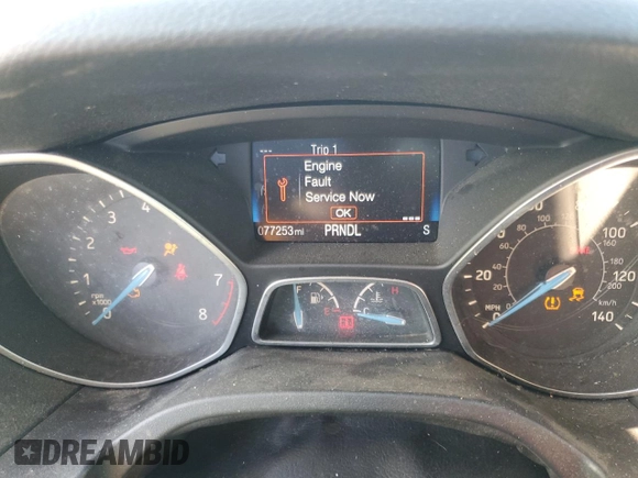 2018 Ford Focus SE with VIN 1FADP3F23JL226448, listed as a Copart auction lot 43877055 with 77,253 mi miles and Salvage Title. Bid and sale history available at carsss.com. Image 9.