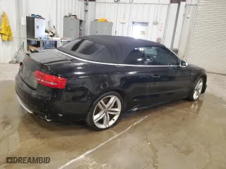 2012 Audi S5 Prestige with VIN WAUVGAFH2CN004687, listed as a Copart auction lot 53560325 with 61,976 mi miles and Salvage Title. Bid and sale history available at carsss.com. Image 3.
