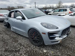 2017 Porsche Macan GTS with VIN WP1AG2A59HLB50414, listed as a Copart auction lot 46910995 with Not Provided miles and Salvage Title. Bid and sale history available at carsss.com. Image 4.