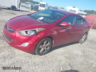 2012 Hyundai Elantra GLS with VIN KMHDH4AE8CU307887, listed as a IAAI auction lot 41657165 with 160,910 mi miles. Bid and sale history available at carsss.com. Image 2.