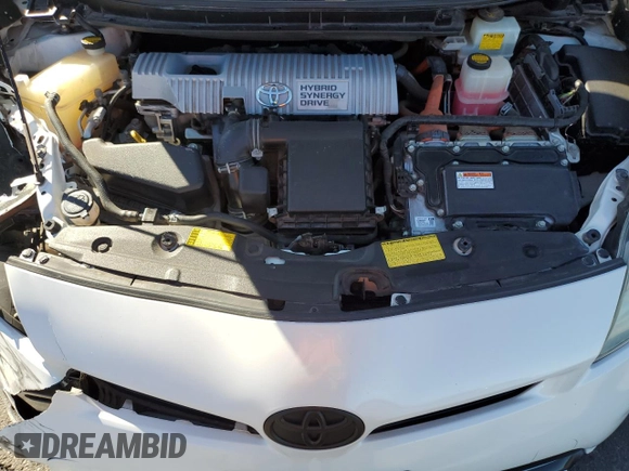 2013 Toyota Prius One with VIN JTDKN3DU3D5700869, listed as a Copart auction lot 50425165 with 80,489 mi miles and Salvage Title. Bid and sale history available at carsss.com. Image 12.