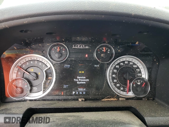 2017 Ram 1500 Big Horn with VIN 3C6RR6LT2HG664949, listed as a Copart auction lot 50429355 with 79,352 mi miles and Salvage title. Bid and sale history available at DreamBid. Image 9.