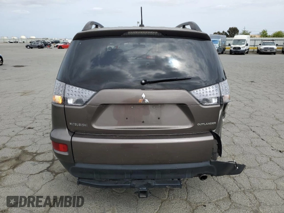 2011 Mitsubishi Outlander SE with VIN JA4AS3AW7BU027947, listed as a Copart auction lot 54623345 with 164,641 mi miles and Salvage title. Bid and sale history available at DreamBid. Image 6.