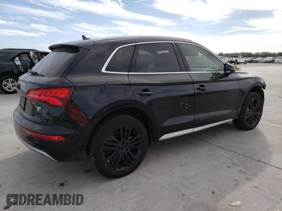 2018 Audi Q5 Premium Plus with VIN WA1BNAFY2J2137003, listed as a Copart auction lot 37217023 with 54,105 mi miles. Bid and sale history available at carsss.com. Image 3.