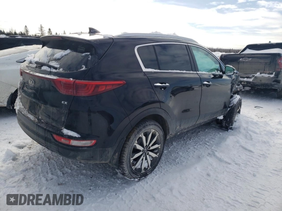 2018 Kia Sportage EX with VIN KNDPNCACXJ7315519, listed as a Copart auction lot 42205945 with 169,560 mi miles and Salvage Title. Bid and sale history available at carsss.com. Image 3.