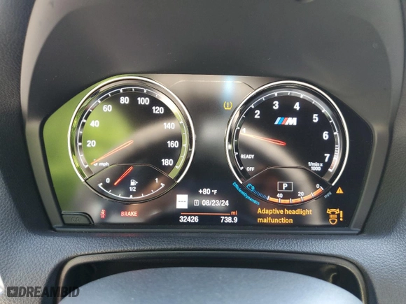 2018 BMW M2 with VIN WBS1J5C59JVE51725, listed as a Copart auction lot 65494514 with 32,426 mi miles and Salvage Title. Bid and sale history available at carsss.com. Image 9.
