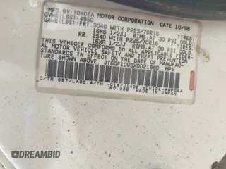 1999 Lexus RX 300 z VIN JT6GF10U6X0021880, wystawiony jako IAAI lot #39857042 z przebiegiem 229 626 mil mil oraz . Historia ofert i sprzedaży dostępna na DreamBid. Obrazek 9.