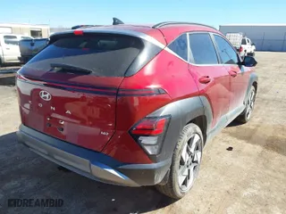 2025 Hyundai Kona Limited with VIN KM8HE3A39SU203300, listed as a IAAI auction lot 41652609 with 4,395 mi miles. Bid and sale history available at carsss.com. Image 4.
