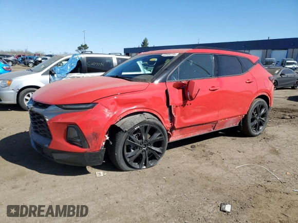 2022 Chevrolet Blazer RS with VIN 3GNKBKRS8NS137567, listed as a Copart auction lot 53806235 with 71,174 mi miles and Salvage title. Bid and sale history available at DreamBid. Image 1.