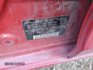 2016 Hyundai Elantra GT with VIN KMHD35LHXGU323042, listed as a Copart auction lot 78675774 with 57,378 mi miles and Salvage Title. Bid and sale history available at carsss.com. Image 12.