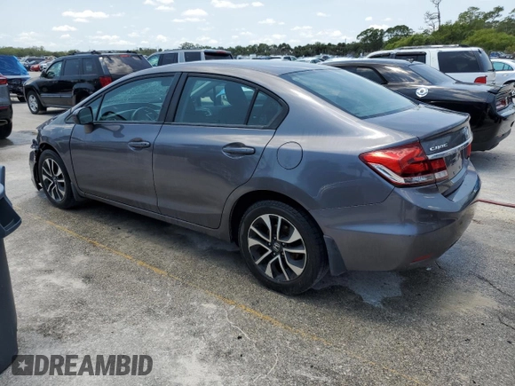 2015 Honda Civic EX with VIN 19XFB2F86FE008181, listed as a Copart auction lot 55207415 with 131,178 mi miles and Salvage Title. Bid and sale history available at DreamBid. Image 2.