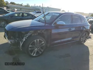 2020 Audi SQ5 Premium Plus with VIN WA1B4AFY4L2077702, listed as a Copart auction lot 76933874 with 76,419 mi miles and Salvage Title. Bid and sale history available at DreamBid. Image 1.