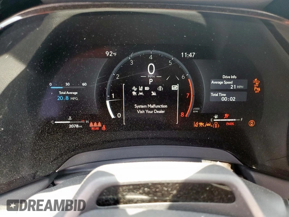 2025 Lexus RX 350 с VIN 2T2BAMBA5SC057480, выставлен на аукционе Copart как лот 57855555 с пробегом 2 078 миль миль и Списание • Salvage title. История ставок и продаж доступна на DreamBid. Изображение 9.