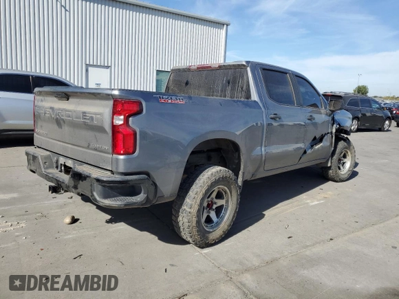 2021 Chevrolet Silverado 1500 Custom Trail Boss with VIN 1GCPYCEF5MZ430436, listed as a Copart auction lot 77466634 with 60,656 mi miles and Salvage Title. Bid and sale history available at DreamBid. Image 3.
