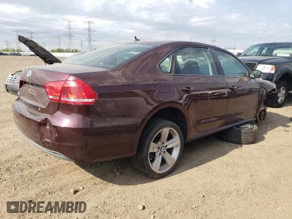 2012 Volkswagen Passat S with VIN 1VWAP7A30CC042976, listed as a Copart auction lot 56159455 with 130,729 mi miles and Salvage title. Bid and sale history available at DreamBid. Image 3.