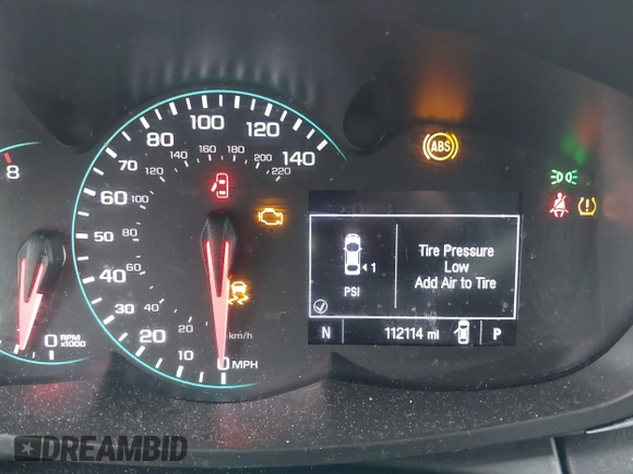 2019 Chevrolet Trax LS with VIN 3GNCJNSB9KL184972, listed as a IAAI auction lot 41724874 with 112,114 mi miles. Bid and sale history available at carsss.com. Image 15.