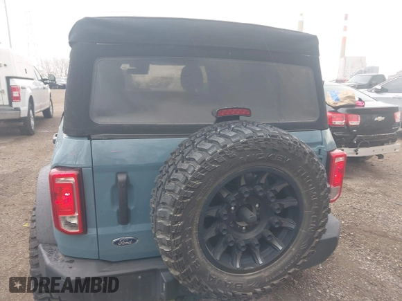 2022 Ford Bronco with VIN 1FMDE5BH1NLB25626, listed as a IAAI auction lot 41936732 with 50,963 mi miles and . Bid and sale history available at DreamBid. Image 16.