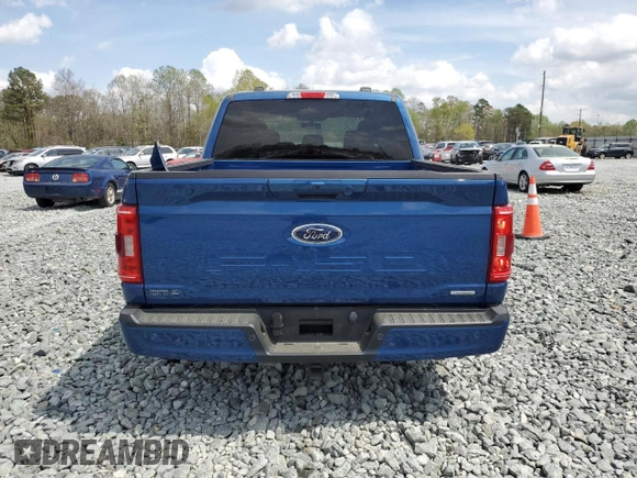2022 Ford F-150 XL with VIN 1FTFW1E82NFB84178, listed as a Copart auction lot 52036065 with 18,382 mi miles and Salvage Title. Bid and sale history available at DreamBid. Image 6.